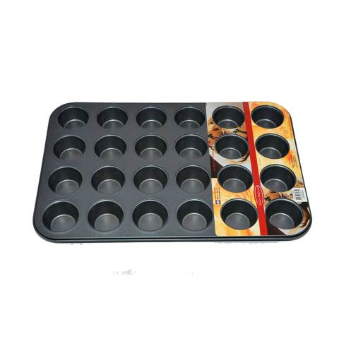 Home Maker 24 Cup Mini Muffin Pan Black