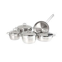 Korkmaz Astra Stainless Steel Cookware Set Silver 9 PCS