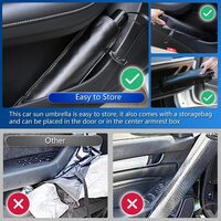 Generic Car Sun Shade Windshield Front Windshield 140X75cm Foldable Cover Visor Umbrella Sunshade For Vehicle Blocks, Foldable UV Reflector And Heat, Sunshade For Cars, Fits Most Vans SUVs