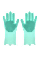 اشتري Generic Dish Washing Gloves Green 13.5x6inch في الامارات