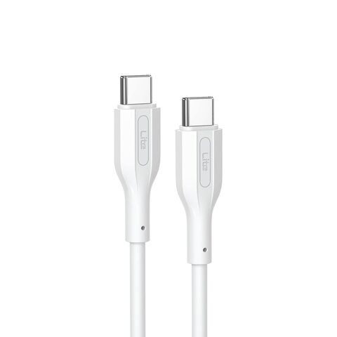 Moxedo Lite USB-C To USB-C Fast Charging Cable 1M Compatible for iPad mini 6，MacBook Pro 2021 14&quot; 16&quot;, MacBook Air, iPad Pro 12.9&quot;, Samsung S21+, Huawei P30, etc. (White)