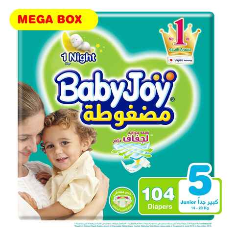 Babyjoy Diapers Compressed Diamond Pad Size 5 14-23kg Mega Box 52 ...