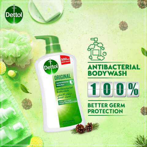 Buy Dettol Original Antibacterial Bodywash and Shower Gel, Pine Fragrance,  500ml Online