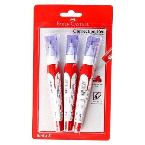 Faber-Castell Correction Pen 8ml White 3 PCS