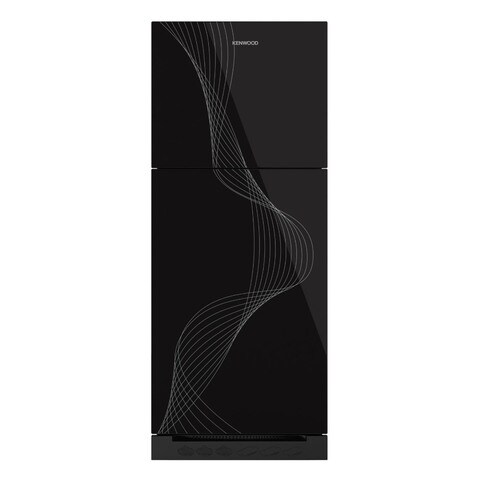 Kenwood 11 CFT Glass Door Freezer-on-Top Refrigerator kRF-280 GD Black