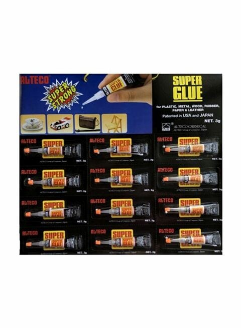 Alteco Super Glue Tube, 12X3G Clear