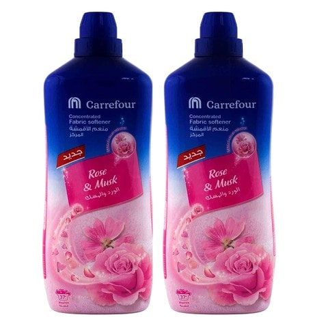 Carrefour Concentrated Fabric Softener Rose And Musk 1.5L Pack of 2