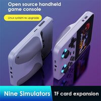 D007 Handheld Game Console Support Linux, Built in 10000+ Classic Games, 3.5 Inch IPS Screen Handheld Console with 3D Joystick, WiFi Retro Handheld Game Console,Champagne