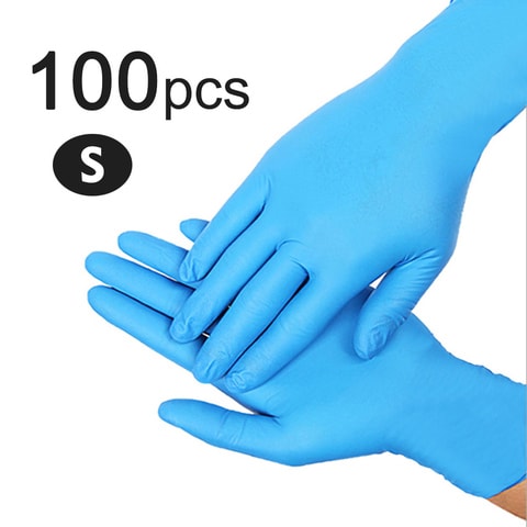 Decdeal - 100PCS Disposable Nitrile Gloves Powder Free Latex Free Gloves Protective Glove for Home Cleaning Restaurant Kitchen Catering Laboratory Use