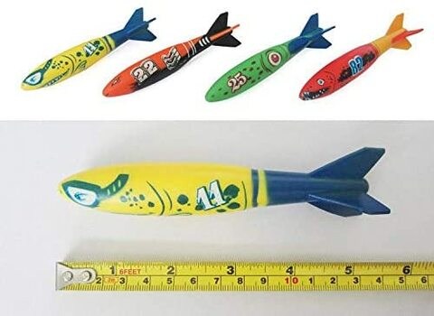 Generic 4Pcs Swimming Pool Dive Torpedo Rocket Underwater Toys Bathtub ...