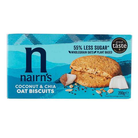 Nairn&#39;s  Coconut And Chia Oat Biscuits 200g