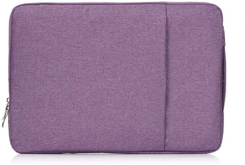 RDN - Waterproof Fabric Laptop Sleeve Pouch Case With Handle and Pocket For MacBook Retina 12 inch IPad HP Asus Acer Notebook Computer Bag (Purple)