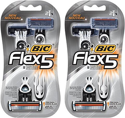 Buy Bic Flex 5 Men S Shaver Size 2pk Bic Flex 5 Men S Shaver 2pk in UAE