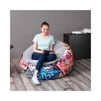 Bestway Graffiti Soft Top Inflatable Airchair Multicolour 112x112x66cm