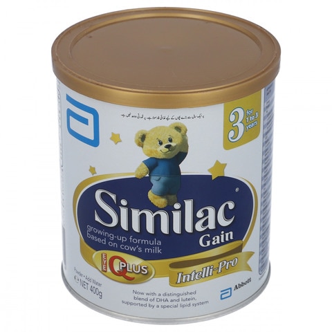 Similac 3 gain Growing Up Formula Based on Cow&#39;s Milk For 1 to 3 Years 400g