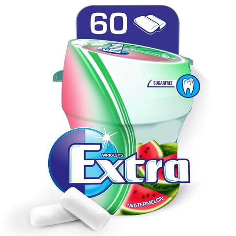 Wrigley&#39;s Extra Mega Watermelon Flavor Chewing Gum 84g