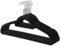Red Dot Gift 100-Pack Black Non-Slip Velvet Hangers 42cm With 360 Degree Rotatable Hook - Durable &amp; Slim - Non Slip Hangers For Coat Hangers - Pant Hangers (Black, 100 Pack)