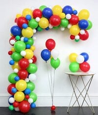 Party Time 130-Pieces Assorted Balloons Rainbow Theme Birthday Party Baby Shower, Balloon Arch Kit Girls and Boys Birthday Party Decoration Colorful Balloon Decoration