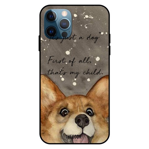 Theodor Apple iPhone 12 Pro 6.1 Inch Case Dog Is A Child Flexible Silicone Cover
