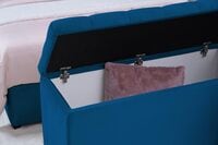 PAN Home Home Furnishings Emirates Gigastorage Bench Velvet Blue
