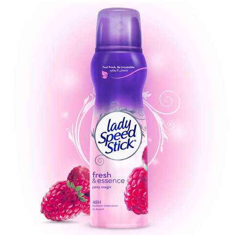Lady Speed Stick, Fresh Essence, Antiperspirant Deodorant, Spray, Raspberry, 150ml