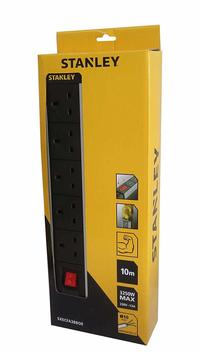 Stanley - Rugged Power Bar With 5 Sockets And 5M Cable Black/Yellow Sxecfd3Bbje