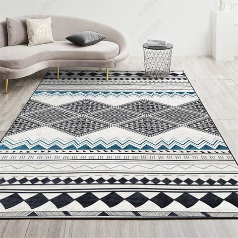 Non Slip Modern Area Rug Floor Carpet Made With High Quality Crystal Velvet Cashmere With Luxury Material For Indoor Large Living Room Dining Room Bedroom With Beautiful Ethnic Print (Size 160&times;230CM)