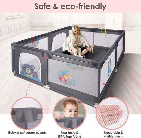 Gated playpen best sale