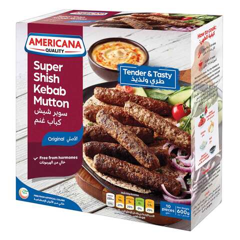 Buy Americana Super Shish Mutton Kebab 600g (10 pcs) in Saudi Arabia