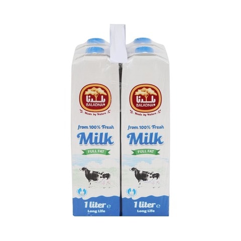 Baladna Long Life Milk Full Fat 1Lx4&#39;s