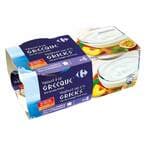 Buy Carrefour Peach  Passion Greek Fruit Yoghurt 150g x Pack of 4 in Saudi Arabia