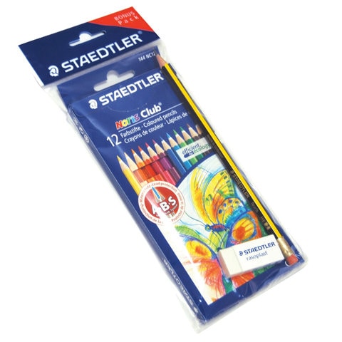 Staedtler Noris Club Colour Pencil Set with Eraser and Pencil Multicolour 14 PCS