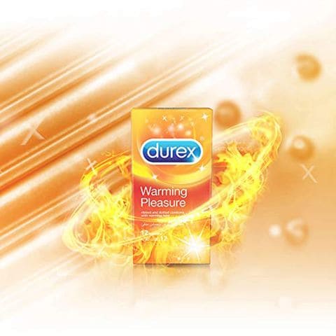 Durex Warming Pleasure Ribbed And Dotted Condoms Clear 12 count