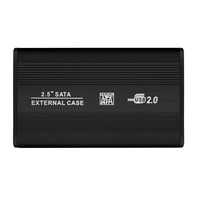 Generic 2.5&quot; SATA SSD HDD Enclosure USB2.0 To SATA Hard Disk Case Portable Aluminum Alloy SSD HDD Enclosure, Black