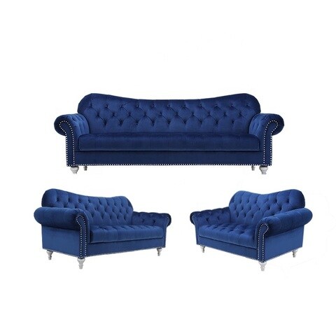 Navy blue store sofa sets