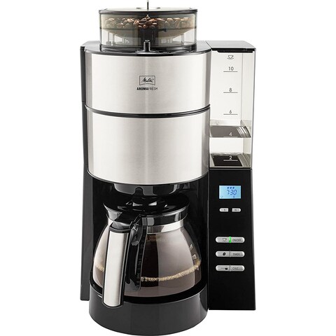 Melitta&reg; AromaFresh Grind &amp; Brew Filter Coffee Machine (Black).
