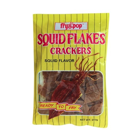 Fry &amp; Pop Squid Flakes Crackers 200g