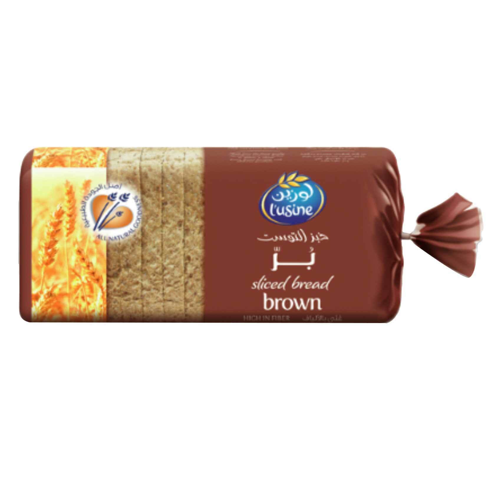 Buy l'usine Brown Sliced Bread 600g Online Shop Bakery on Carrefour UAE