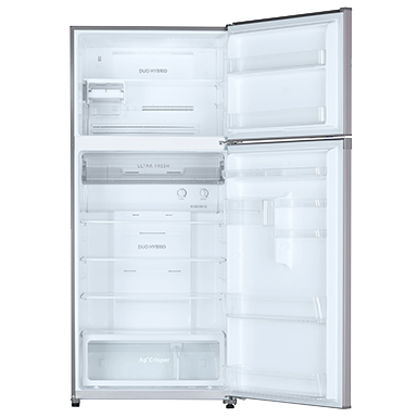 Toshiba - Invertor Refrigertor 2 Door With Glass Shelf 608 Ltrs Net Silver