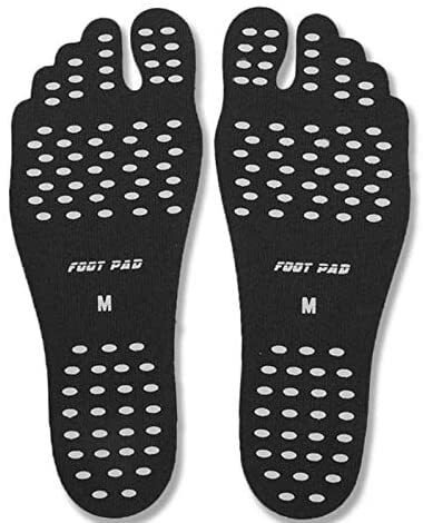 Generic Adhesive Foot Pads Insoles Flexible Feet Protection For Exercise Beach M Black 3272Tt