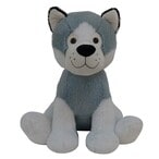 Buy HK Husky Sitting Dog Plush Toy Grey 64cm in UAE