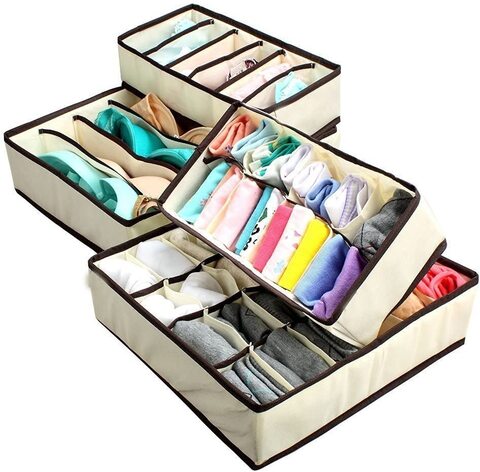 Angel Bear Socks Undergarments Storage Drawer Organiser Set of 4, (Colour  May vary) (MADE IN INDIA) (plastic) : : Home & Kitchen