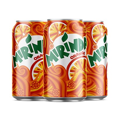 Mirinda Orange Soft Drink 330ML x Pack of 4