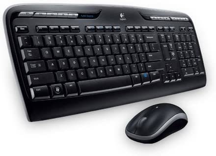 لوجيتيك (MK330) لوحة مفاتيح وماوس لاسلكي - اسود (ايه/إي)<br />