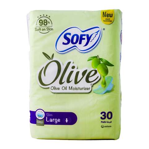 Buy Sofy pad large with olive oil x30 in Saudi Arabia