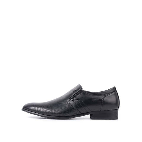 LR Larrie Black Classy Detailed Business Shoes