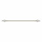 Roman Adjustable Curtain Rod, 150-300 cm, Brass, Metal Single Rod Window Treatment Rod Drapery Rod