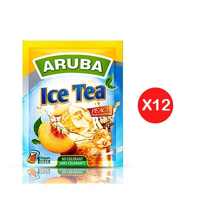 Aruba Instant Powder Drink Ice Tea Peach 25GR X12