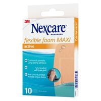 Nexcare Active Flexible Foam Maxi Bandages Plasters G 50 mm x 101 mm 10 PCS