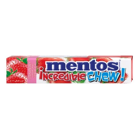 Mentos Strawberry Flavour Incredible Chew Gum 45g